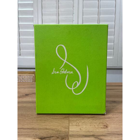 Sam Edelman Yanelli Embellished Ankle Strap Sandals Black Silk Size 8.5 NIB - Picture 12 of 12